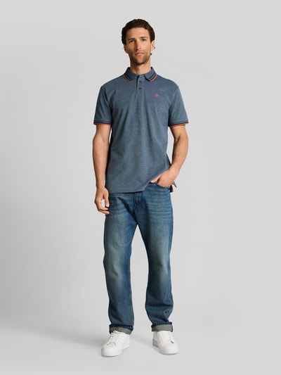 Tom Tailor Koszulka polo o kroju regular fit z kołnierzykiem w kontrastowym kolorze Jasnoniebieski 1