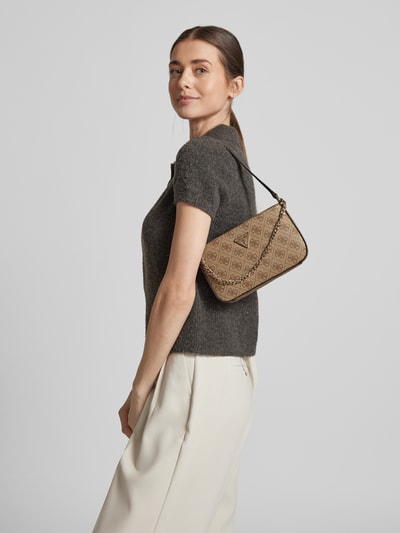 Guess Handtasche mit Label-Detail Modell 'NOELLE' Taupe 1