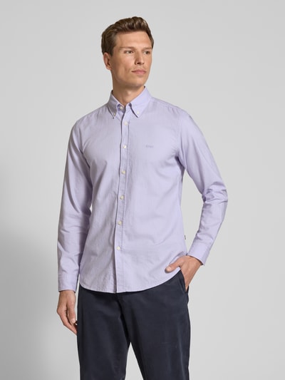 BOSS Orange Regular Fit Freizeithemd mit Button-Down-Kragen Modell 'Rickert' Flieder 4