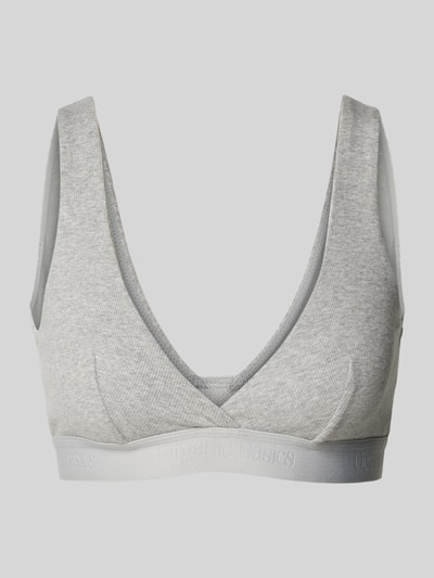 ORGANIC BASICS Bustier mit elastischem Label-Bund Silber Melange 1