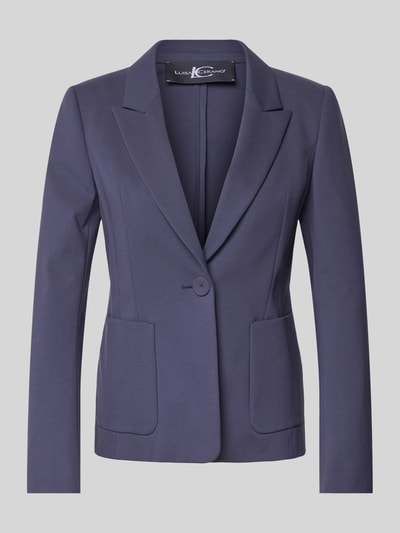 Luisa Cerano Blazer met opgestikte zakken Jeansblauw - 2