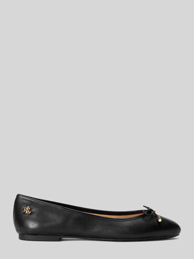 Lauren Ralph Lauren Ballerina aus echtem Leder Modell 'JAYNA' Black 2