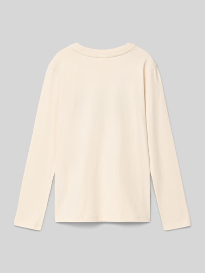 s.Oliver RED LABEL Regular fit shirt met lange mouwen van puur katoen Ecru gemêleerd - 3