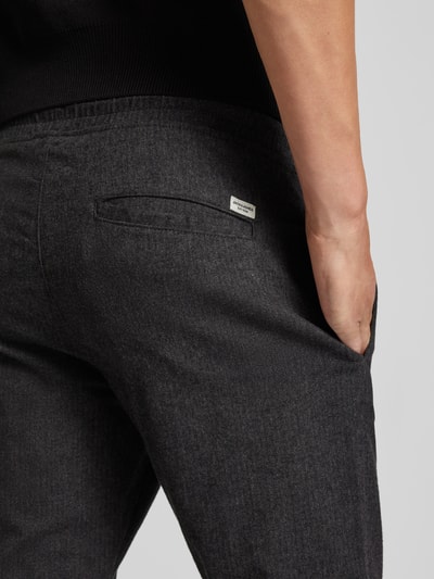 Jack & Jones Stoffen broek met elastische band, model 'KANE' Antraciet - 3