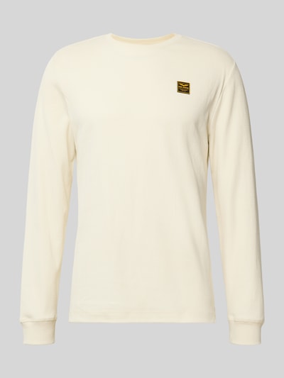 PME Legend Shirt met lange mouwen en labeldetail Offwhite - 2