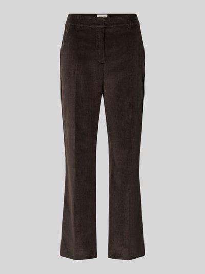 Weekend Max Mara Mid Waist Hose mit Cordstruktur Dunkelbraun 1