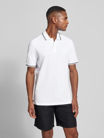 bugatti Regular fit poloshirt met labeldetail Wit - 4