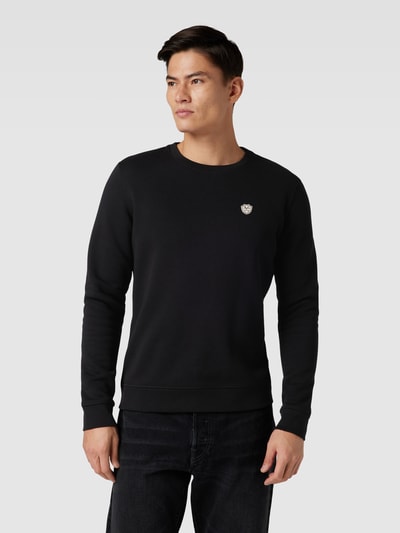 19V69 Italia Sweatshirt mit Label-Detail Modell 'Nico' Black 4