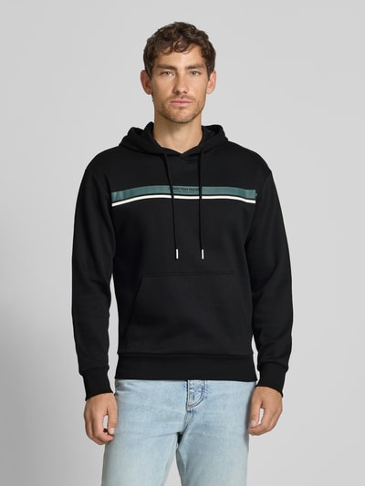 Tom Tailor Denim Regular fit hoodie van katoenmix Zwart - 4