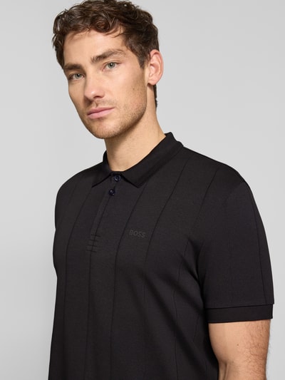 BOSS Green Poloshirt mit Label-Print Black 3