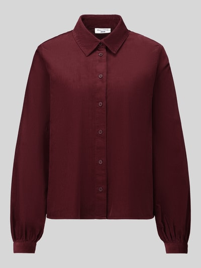 Marc O'Polo DENIM Bluzka z długim rękawem o kroju regular fit z czystej bawełny Bordowy 2