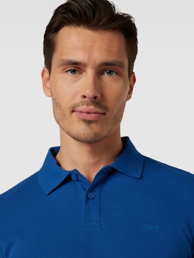 s.Oliver RED LABEL Poloshirt in effen design Koningsblauw - 3