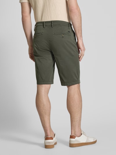 Lerros Regular fit bermuda met achterzakken Olijfgroen - 5