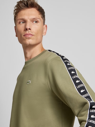 Lacoste Sweatshirt mit Label-Stitching Oliv 3