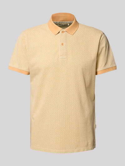 Blend Slim fit poloshirt met labeldetail, model 'EDMON' Oranje gemêleerd - 2
