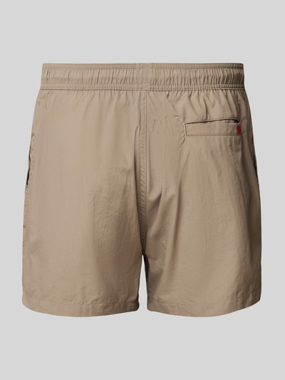 HUGO Regular Fit Badeshorts mit Label-Patch Modell 'DOMINICA' Mittelbraun 3