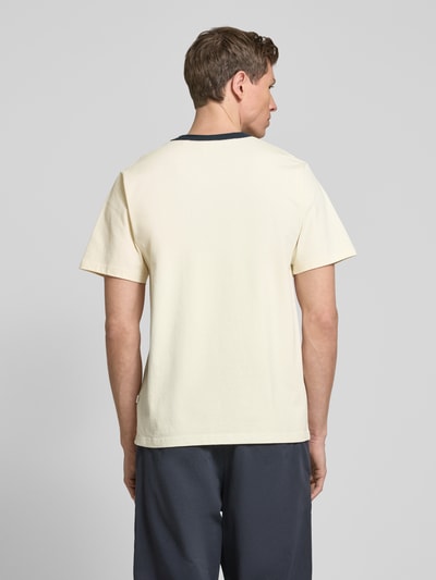 Forét T-Shirt mit Label-Stitching Modell 'HONEY' Offwhite 5