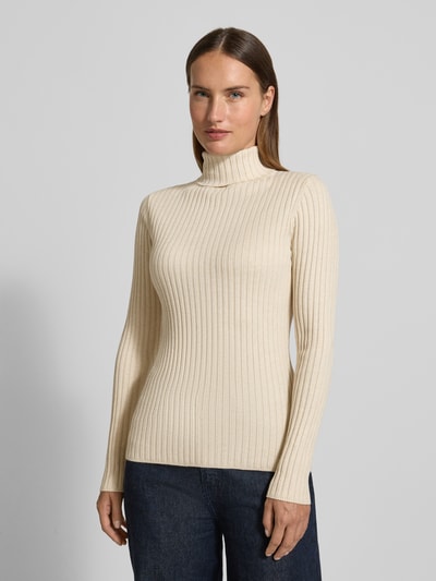 Soyaconcept Slim fit shirt met lange mouwen van viscosemix, model 'Dolli' Ecru gemêleerd - 4