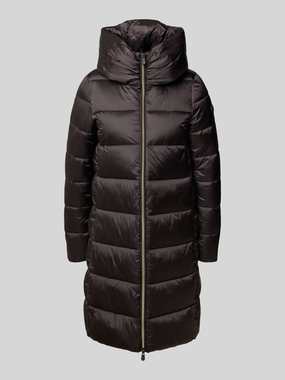 SAVE THE DUCK Płaszcz pikowany ze stójką model ‘LYSA’ Ciemnobrązowy 2