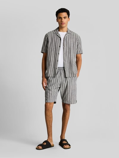 Tom Tailor Denim Regular Fit Shorts aus Baumwoll-Leinen-Mix Hellgrau 1