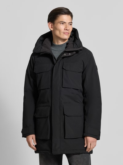 Didriksons Parka mit Kapuze und Pattentaschen Modell 'AIDEN' Black 4