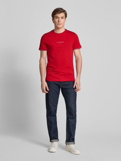 Tommy Hilfiger T-Shirt mit Label-Print Rot 1