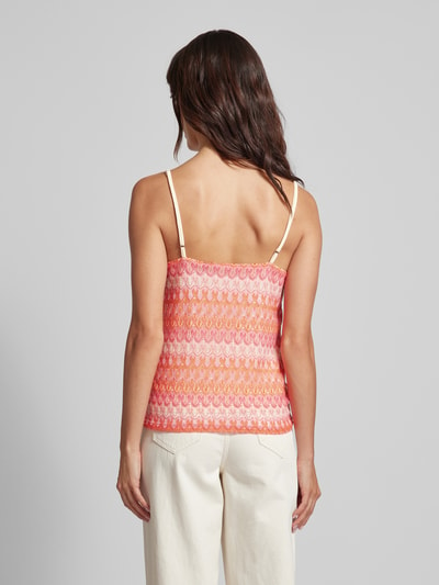 Vero Moda Top met all-over motief, model 'DICTE' Lichtrood - 5