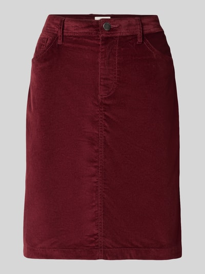 s.Oliver RED LABEL Ausgestellter Mini-Rock in Cord-Optik Bordeaux 2