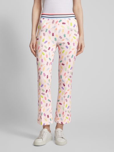 Marc Cain Broek met all-over motief en elastische band Roze - 4