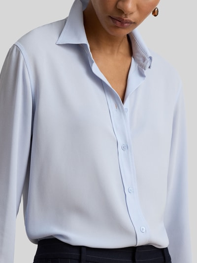 Lauren Ralph Lauren Regular Fit overhemdblouse met overhemdkraag IJsblauw - 3