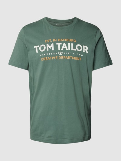 Tom Tailor T-shirt z nadrukiem z logo Trzcinowy 2