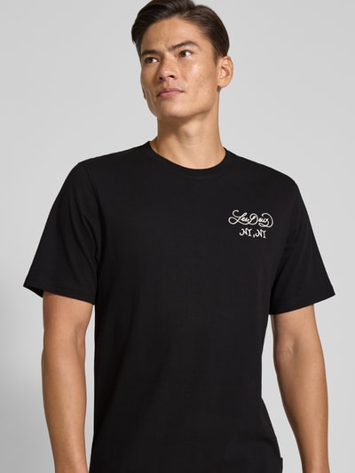 Les Deux T-shirt met ronde hals, model 'Orchard' Zwart - 3