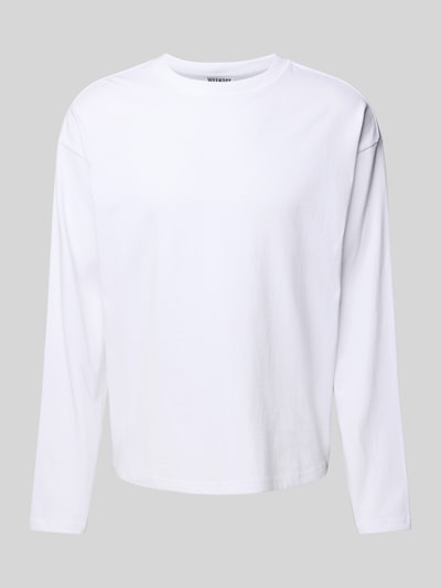 WEEKDAY Longsleeve mit geripptem Rundhalsausschnitt Offwhite 2