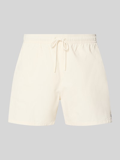 Tommy Hilfiger Regular Fit Badehose mit Logo Stitching Weiss 1