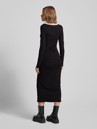 Gina Tricot Midi-jurk met plooien, model 'Agnes' Zwart - 5