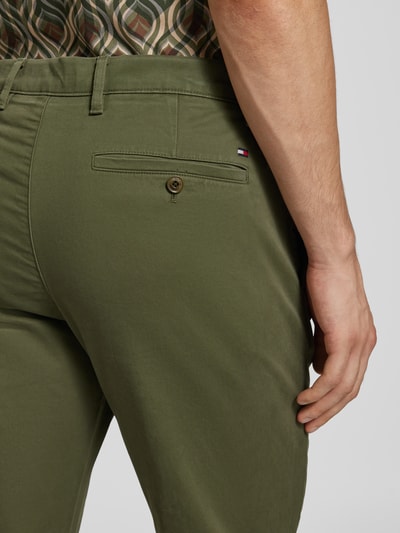 Tommy Hilfiger Regular fit chino met knoopsluiting Olijfgroen - 3