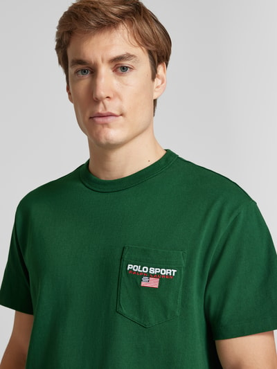 Polo Sport T-Shirt mit Label-Stitching Gruen 3