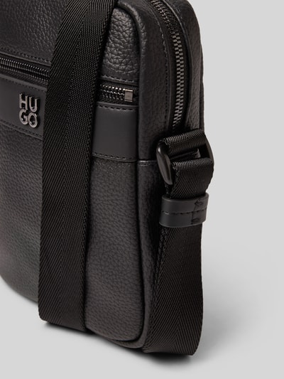 HUGO Handtas met labelapplicatie, model 'Quantic' Zwart - 2