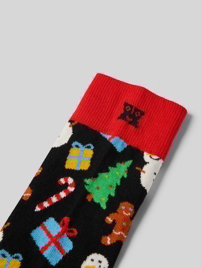 Happy Socks Sokken met labelprint Zwart - 2