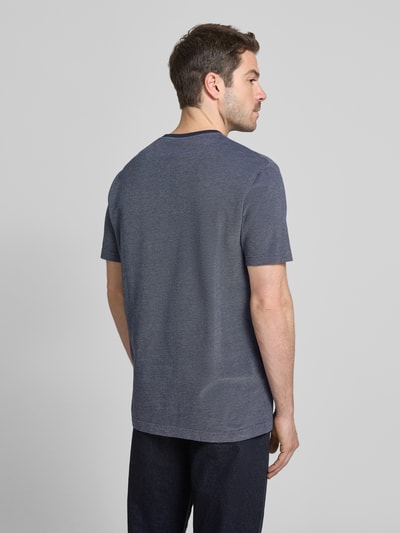 Gant T-Shirt mit Strukturmuster Marine 5