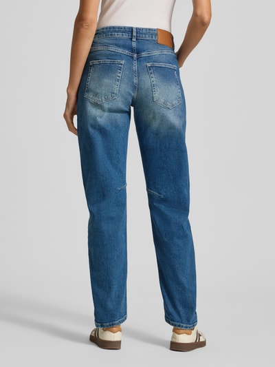 ETIQUETT ESSENTIALS Mom fit jeans met siernaden, model 'Sister' Donkerblauw - 5