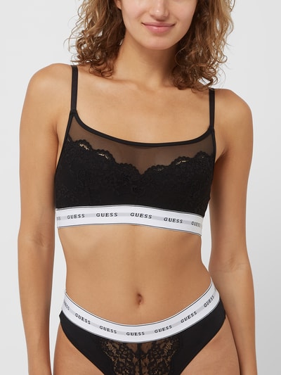 Guess Bustier met logo in band, model 'Belle'  Zwart - 4