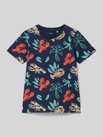 Name It T-Shirt mit Rundhalsausschnitt Modell 'FELEN' Marine 1