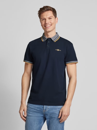 Tom Tailor Regular Fit Poloshirt mit Kontraststreifen Marine 4