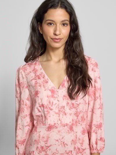 mbyM Sukienka midi z dekoltem w serek model ‘Shanaya’ Różowy 3