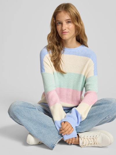 Only Loose Fit Strickpullover aus Viskose-Mix Modell 'ATIA' Hellblau 3