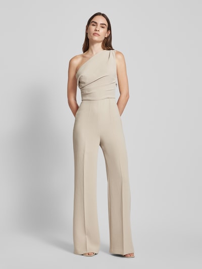 Mango Jumpsuit mit One-Shoulder-Träger Modell 'YES' Beige 4