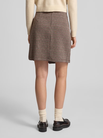 More & More Minirok met sierknopen Donkerbruin - 5