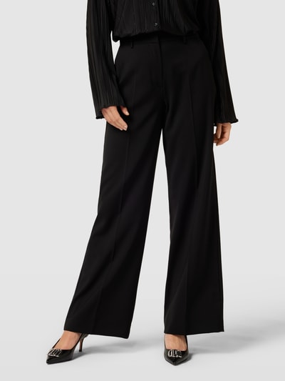 Weekend Max Mara Stoffhose aus Schurwolle mit Bügelfalten Modell 'VISIVO' Black 4