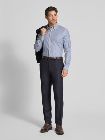 Jake*s Regular Fit Freizeithemd mit Button-Down-Kragen Bleu 1